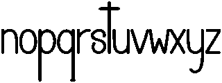 Samantha Regular otf (400) Font LOWERCASE