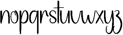 Sample Handmade Regular otf (400) Font LOWERCASE