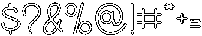 Sample Outline Regular otf (400) Font OTHER CHARS