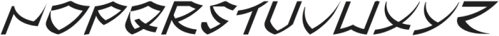 Samurai Italic otf (400) Font UPPERCASE