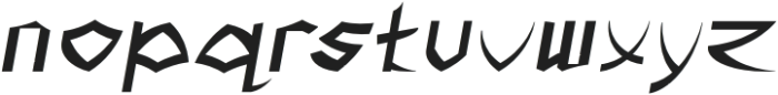 Samurai Italic otf (400) Font LOWERCASE