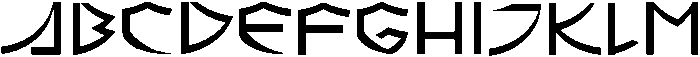 Samurai Regular otf (400) Font UPPERCASE