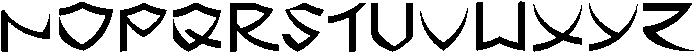 Samurai Regular otf (400) Font UPPERCASE