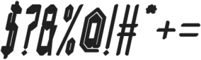Samurai Sword Bold Italic otf (700) Font OTHER CHARS