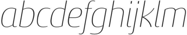 Sancoale Gothic Norm Thin Italic otf (100) Font LOWERCASE