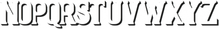 Sandorian Minus Outline Solid Shadow otf (400) Font LOWERCASE