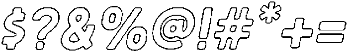 Sandport Condensed Medium Outline It otf (500) Font OTHER CHARS