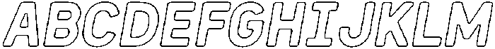 Sandport Condensed Medium Outline It otf (500) Font UPPERCASE