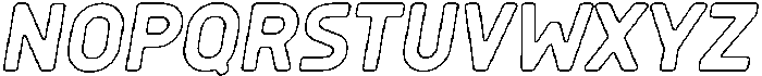 Sandport Condensed Medium Outline It otf (500) Font UPPERCASE