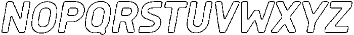 Sandport Condensed Medium Outline It otf (500) Font LOWERCASE