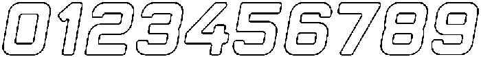 Sandport Extended Medium Outline It otf (500) Font OTHER CHARS