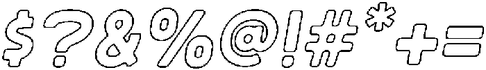 Sandport Extended Medium Outline It otf (500) Font OTHER CHARS