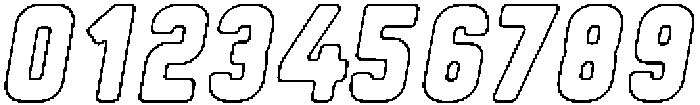 Sandport Narrow Bold Out It otf (700) Font OTHER CHARS