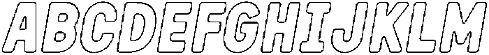 Sandport Narrow Bold Out It otf (700) Font UPPERCASE