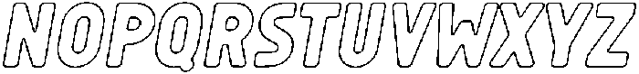 Sandport Narrow Bold Out It otf (700) Font UPPERCASE