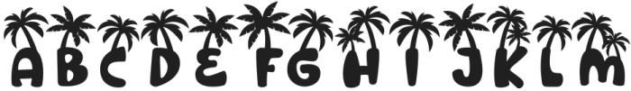 Sandy Toes Palm otf (400) Font UPPERCASE