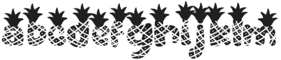 Sandy Toes Pineapple otf (400) Font LOWERCASE