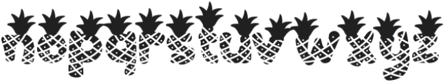 Sandy Toes Pineapple otf (400) Font LOWERCASE