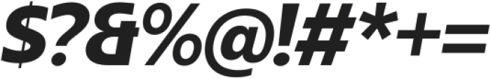Sanshiro Display Extra Bold Italic otf (700) Font OTHER CHARS