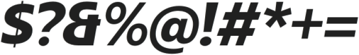 Sanshiro Extra Bold Italic otf (700) Font OTHER CHARS