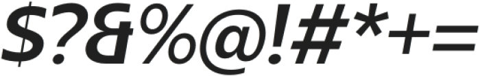 Sanshiro Semi Bold Italic otf (600) Font OTHER CHARS