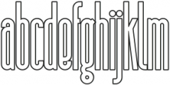 Sansterdam Medium Condensed Outline ttf (500) Font LOWERCASE