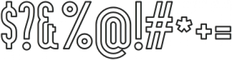 Sansterdam Outline Deco otf (400) Font OTHER CHARS