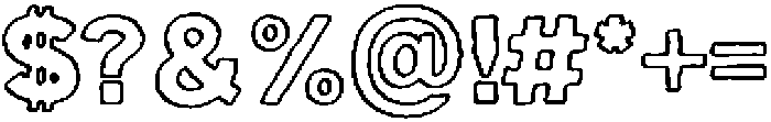 Santorini Sunshine Caps Outline otf (400) Font OTHER CHARS