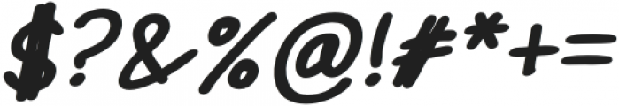 Santosa Handwriting Extra Bold Italic otf (700) Font OTHER CHARS