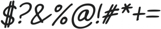 Santosa Handwriting Semi Bold Italic otf (600) Font OTHER CHARS