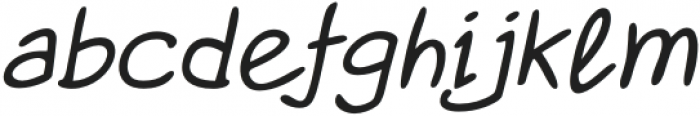 Santosa Handwriting Semi Bold Italic otf (600) Font LOWERCASE