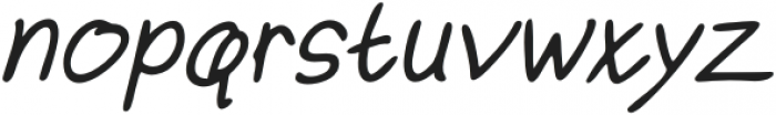 Santosa Handwriting Semi Bold Italic otf (600) Font LOWERCASE