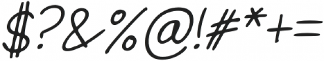 SantosaHandwriting-Italic otf (400) Font OTHER CHARS