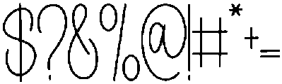 Santtiest Regular otf (400) Font OTHER CHARS