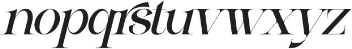 Satista Italic otf (400) Font LOWERCASE