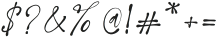 Sattamy Signature Regular otf (400) Font OTHER CHARS