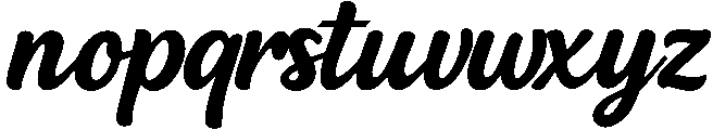 Saturday script otf (400) Font LOWERCASE