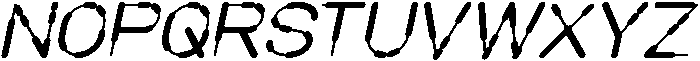 Sausage Italic otf (400) Font UPPERCASE