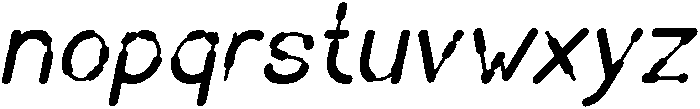 Sausage Italic otf (400) Font LOWERCASE