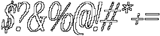 Savaira Pixel Outline otf (400) Font OTHER CHARS