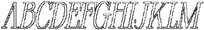 Savaira Pixel Outline otf (400) Font UPPERCASE