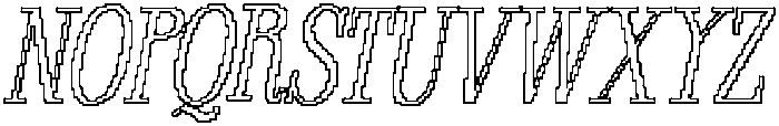 Savaira Pixel Outline otf (400) Font UPPERCASE