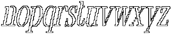 Savaira Pixel Outline otf (400) Font LOWERCASE