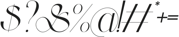 Saveya Italic otf (400) Font OTHER CHARS