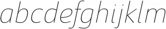 Savigny Thin Norm Italic otf (100) Font LOWERCASE