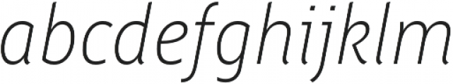 Saya FY Thin Italic otf (100) Font LOWERCASE