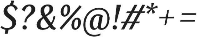 Saya SemiSans FY Medium Italic otf (500) Font OTHER CHARS