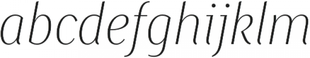 Saya SemiSans FY Thin Italic otf (100) Font LOWERCASE
