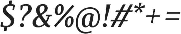 Saya Serif FY Medium Italic otf (500) Font OTHER CHARS