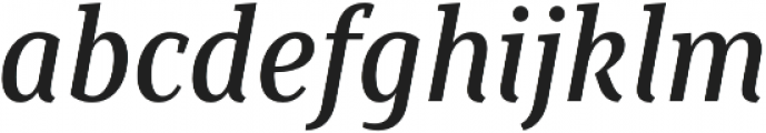 Saya Serif FY Medium Italic otf (500) Font LOWERCASE